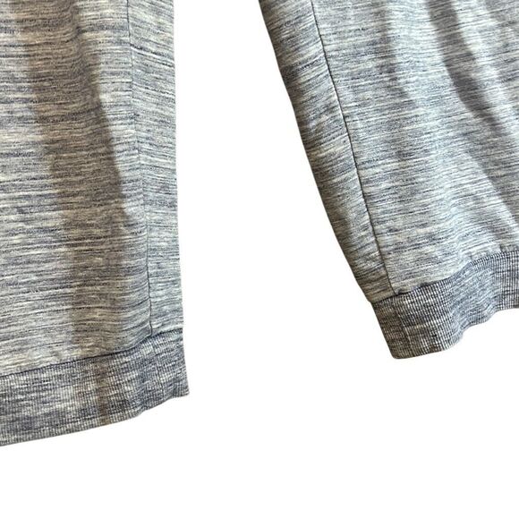 Cropped Joggers Activewear Lounge Casual Heathered‎ Blue Drawstring Womens Pants - Picture 2 of 6